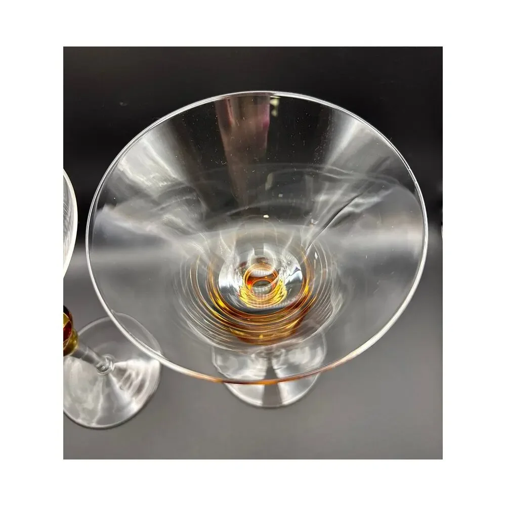 Artland Christmas Splendor Martini Glasses 8” Set of two Holiday Glassware